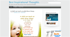 Desktop Screenshot of bestinspirationalthoughts.com